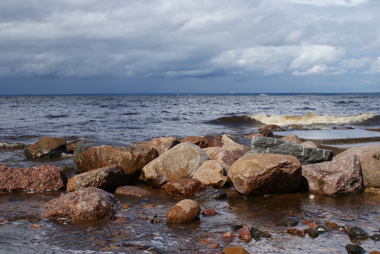 Финский залив каменный пляж