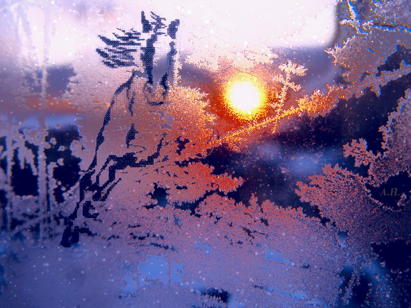 Солнце в морозном окне